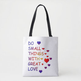 Bolso De Tela Hacer pequeñas cosas con gran amor