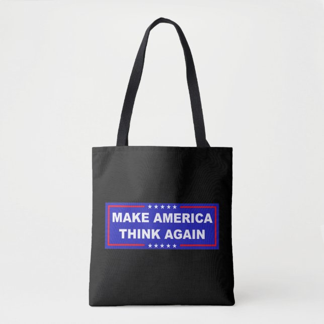 Bolso De Tela Hacer que Estados Unidos vuelva a pensar (Anverso)