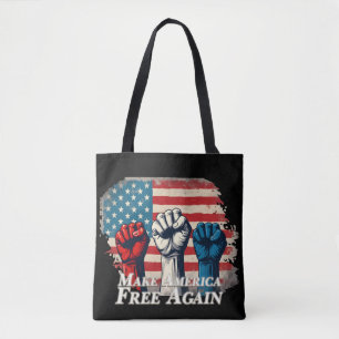 Bolso De Tela Hacer que Estados Unidos vuelva a ser libre de art