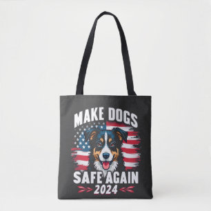 Bolso De Tela Hacer que los perros vuelvan a estar seguros Trump