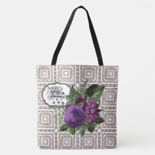 Bolso De Tela Hacer Tote floral geométrico asombroso hoy