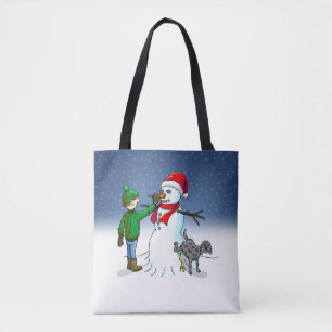 Bolso De Tela Hacer un muñeco de nieve