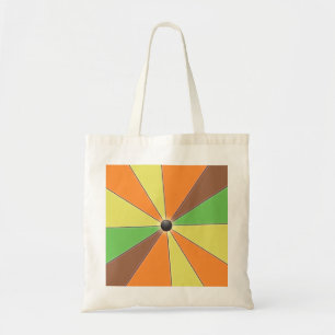 Bolso De Tela Haces geométricos coloridos anaranjados