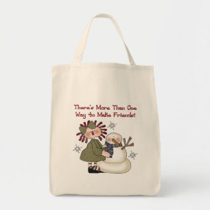 Bolso De Tela Haciendo amigos camisetas y regalos para Snowman