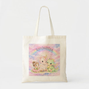 Bolso De Tela Hada de dragón unicornio arcoíris para niñas encan