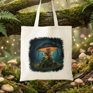 Bolso De Tela Hada de la Noche Encantada Leyendo un Libro