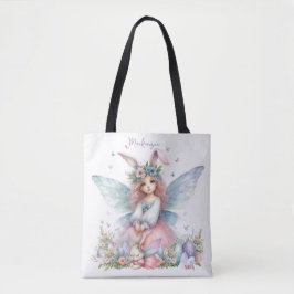 Bolso De Tela Hada de Pascua de primavera en acuarela