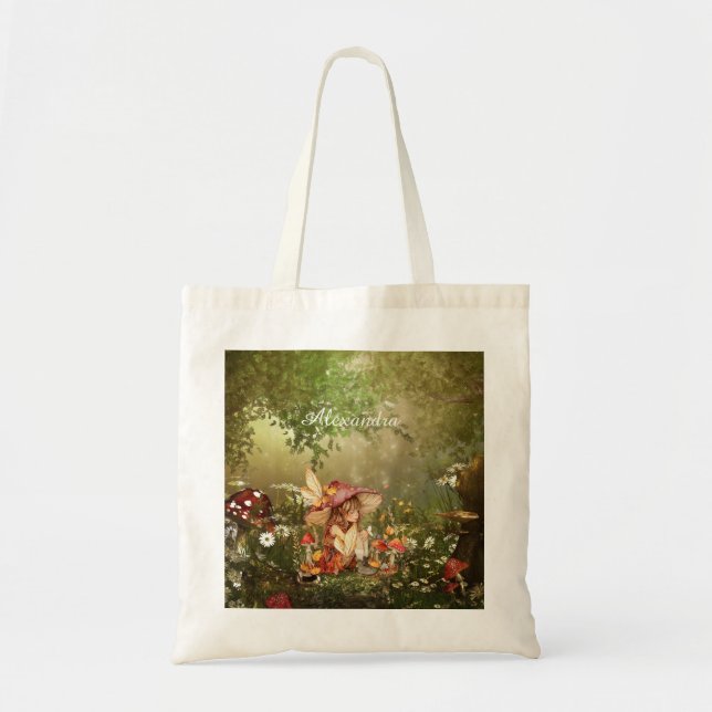 Bolso De Tela Hada de setas en el bosque (Frente)