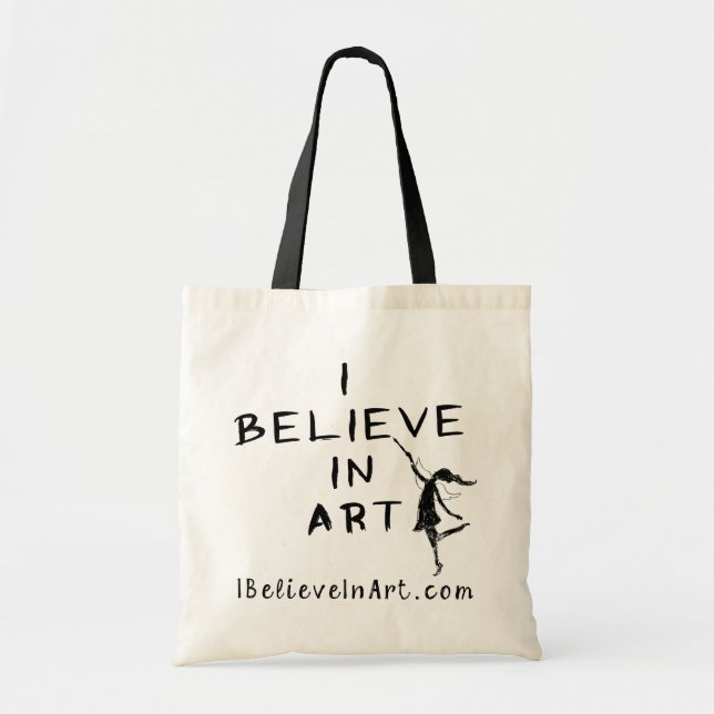 Bolso De Tela Hada del arte: Creo en el arte promocional (Frente)