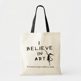 Bolso De Tela Hada del arte: Creo en valor promocional del arte
