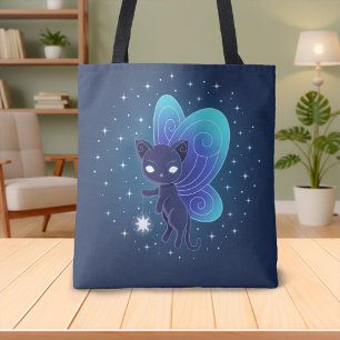 Bolso De Tela Hada Estrella Nocturna Pixie Gato