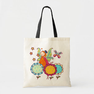 Bolso De Tela Hada Jardín Con Flores