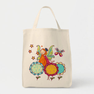 Bolso De Tela Hada Jardín Con Flores