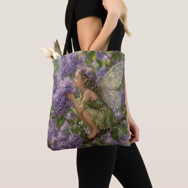 Bolso De Tela Hada Lila (Detalle)