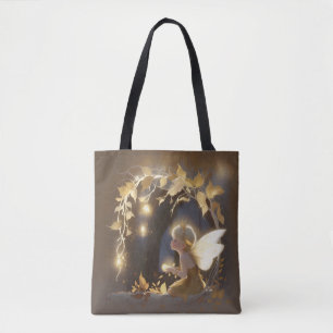Bolso De Tela Hada Otoñal Adorable con Flores Brillantes