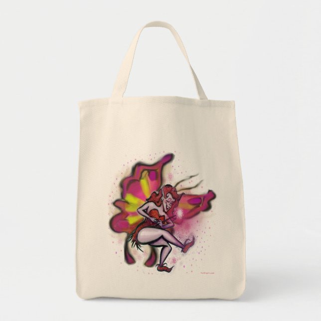 Bolso De Tela Hada rosa (Frente)