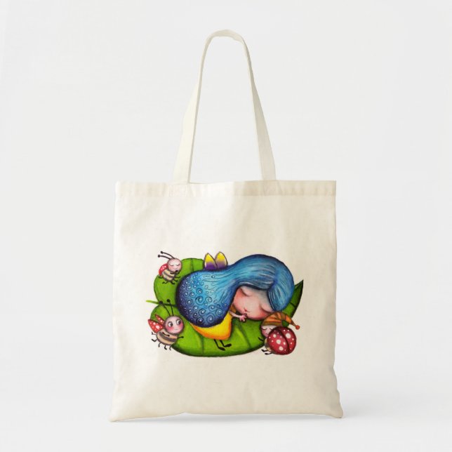 Bolso De Tela Hada y mariquitas (Frente)
