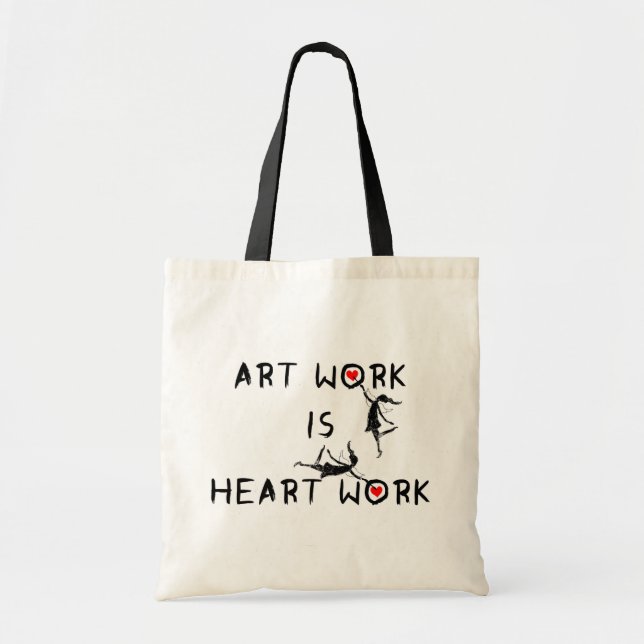 Bolso De Tela Hadas del arte: El trabajo de arte es trabajo del (Frente)