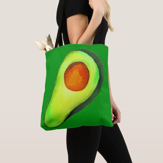 Bolso De Tela Hadicto al aguacate arte lindo verde (Detalle)