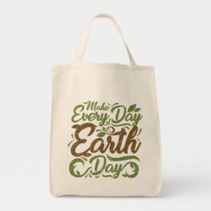 Bolso De Tela Haga cada Día de la Tierra del día - tote del