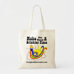 Bolso De Tela Haga el mundo un promo más brillante de la sirena
