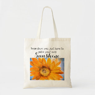Bolso De Tela Haga el tote del arte de la acuarela del girasol