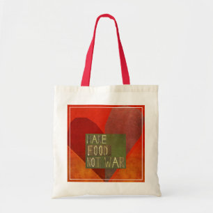Bolso De Tela Haga la guerra de la comida no