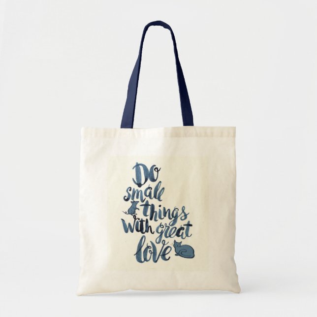 Bolso De Tela Haga las pequeñas cosas con gran amor (Frente)