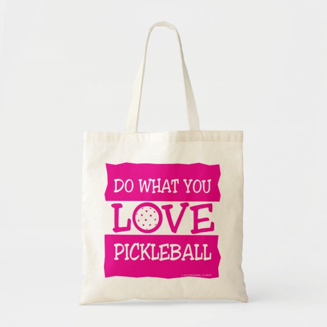 BOLSO DE TELA HAGA LO QUE USTED AMA - PICKLEBALL (Frente)