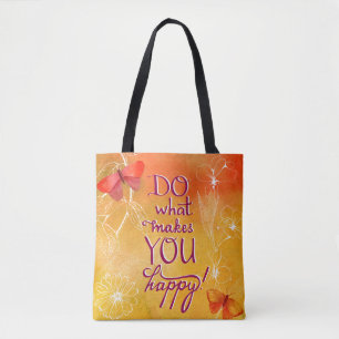 Bolso De Tela Haga qué le hace feliz