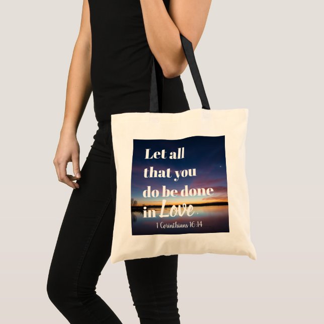 Bolso De Tela Haga todas las cosas en tote del amor (Anverso (producto))