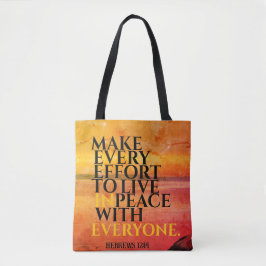 Bolso De Tela "Haga todo lo posible para vivir en paz con everTo