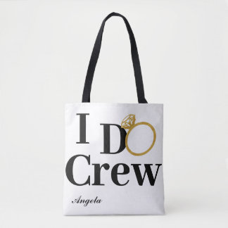 Bolso De Tela Hago Crew Classic Nombre personalizado Bridesmaid