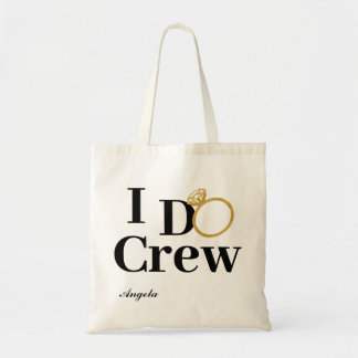 Bolso De Tela HAGO el tote negro de la dama de honor del oro del