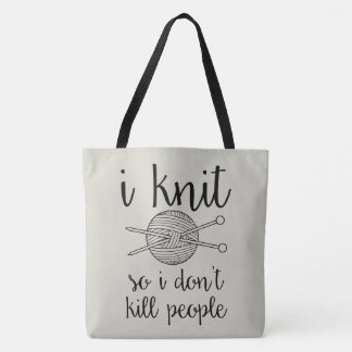 Bolso De Tela Hago punto así que no mato a gente