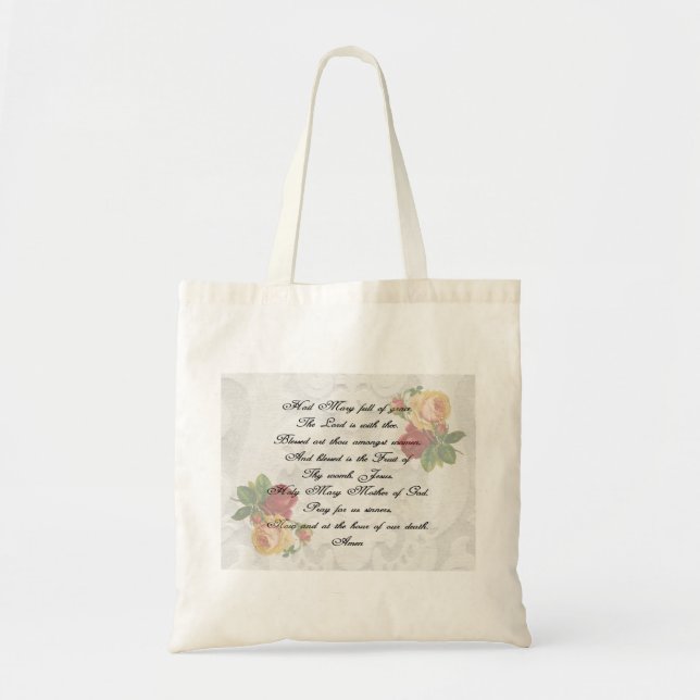 Bolso De Tela Hail Mary Prayer (Frente)