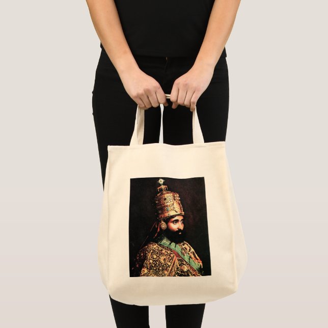 Bolso De Tela Haile Selassie Empire of Ethiopia Rastafari Bag (Anverso (producto))
