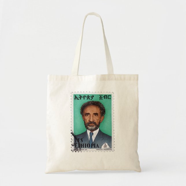 Bolso De Tela Haile Selassie Empire of Ethiopia Rastafari Bag (Frente)