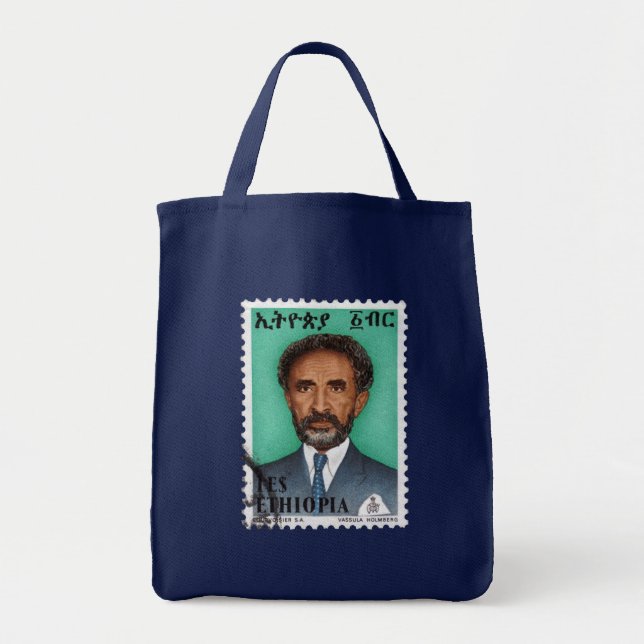 Bolso De Tela Haile Selassie imperio of Ethiopia Rastafari Bag (Frente)
