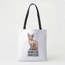 Bolso De Tela Hairless Careless Sphynx Cat Attitude Art