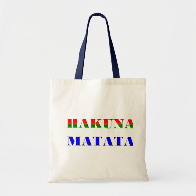 Bolso De Tela Hakuna Matata/frase africana para el regalo de (Frente)