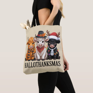 Bolso De Tela Hallothanksmas Otoño Vaca Espeluznante Temporada G