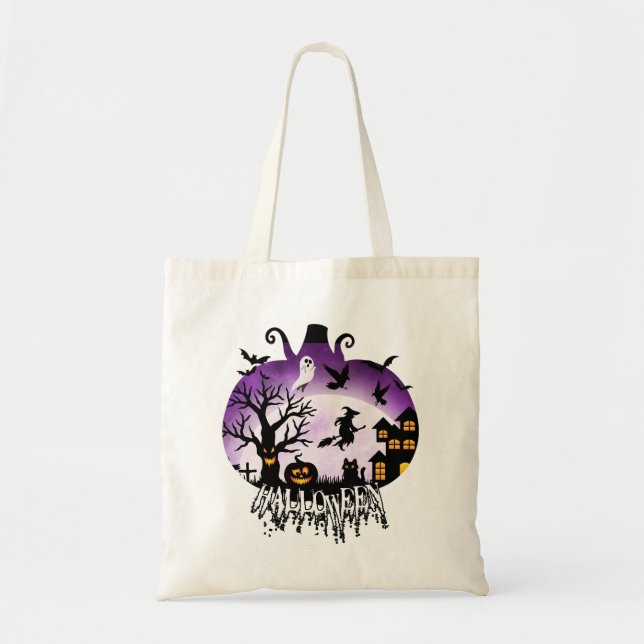 Bolso De Tela Halloween 05.bw (Frente)