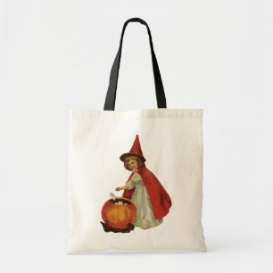 Bolso De Tela Halloween a la vieja usanza, chica de brujas