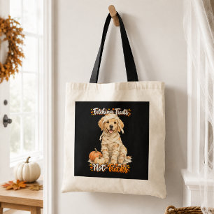Bolso De Tela Halloween Adorable Perrito Mummy Trucos Negro