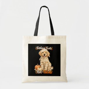 Bolso De Tela Halloween Adorable Perrito Mummy Trucos Negro
