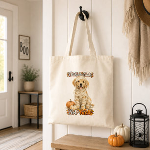 Bolso De Tela Halloween adorable perro retriever dorado momia tr