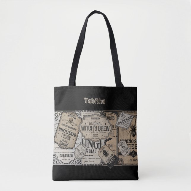 Bolso De Tela Halloween, Asistente para brujas (Anverso)
