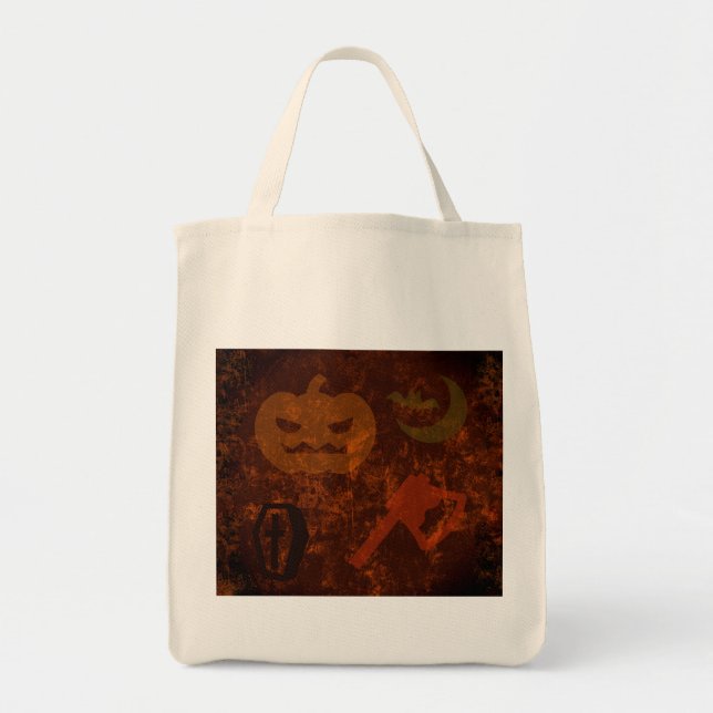 Bolso De Tela Halloween asusta el trasfondo inquietante (Frente)
