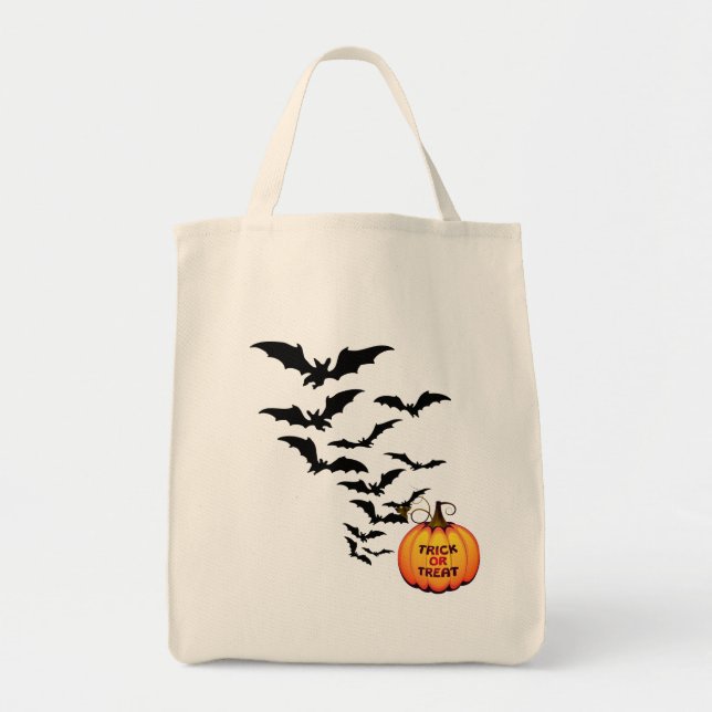 Bolso De Tela Halloween Bag-Bats (Frente)
